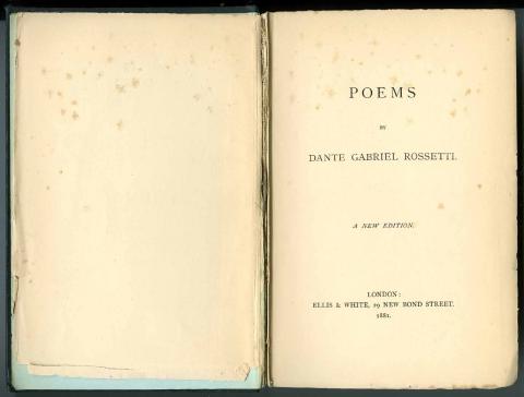 Poems: A New Edition by Dante Gabriel Rossetti, Cover Page (1881)