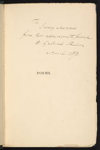 Dante Gabriel Rossetti "Poems" Title Page